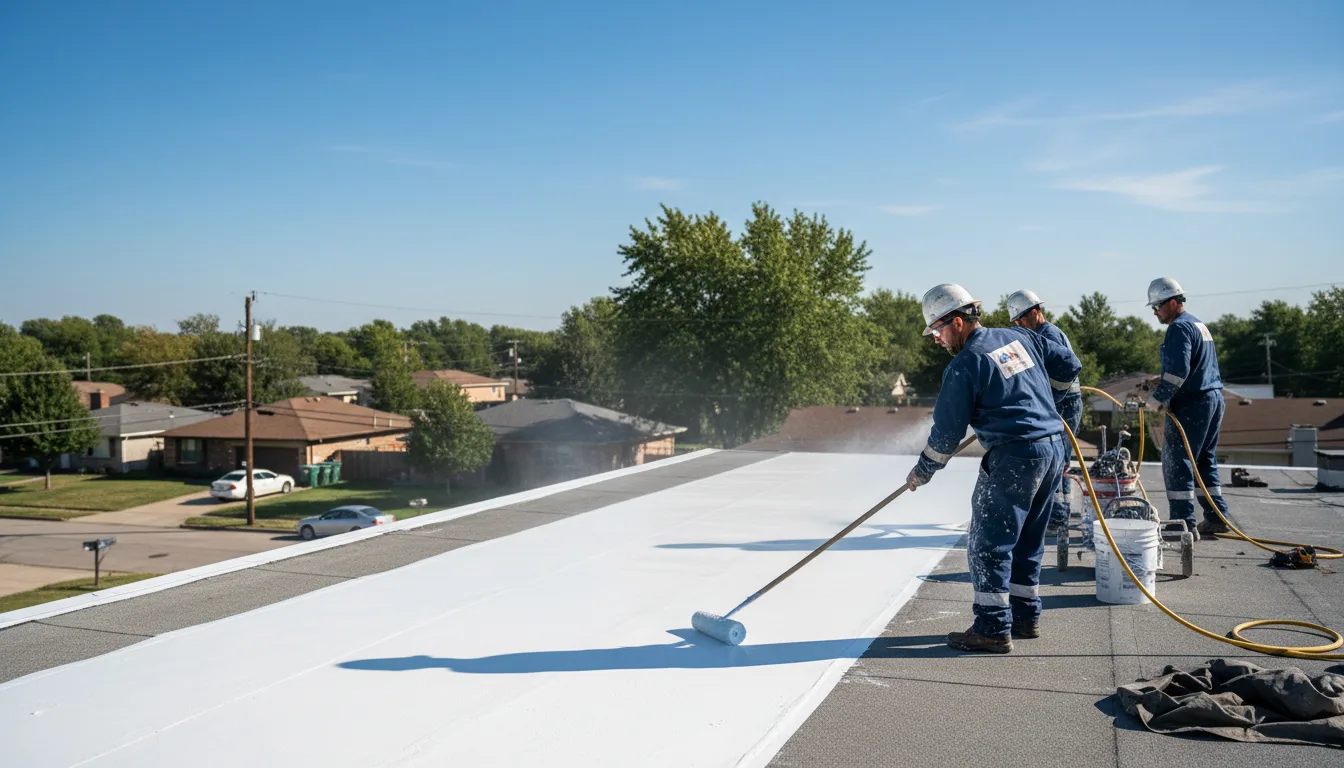 Commercial roof coating in Durham, OK near me